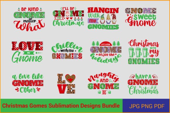 Christmas Gomes Sublimation Bundle: Perfect for T-Shirt Designs and Graphics