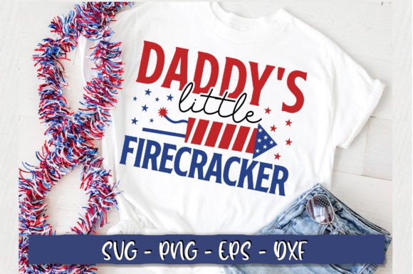 Daddys Little Firecracker SVG for T-Shirt Designs and Graphics