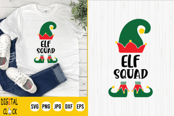 Elf Squad Funny Elf Christmas Family SVG for T-Shirt Designs and Graphics