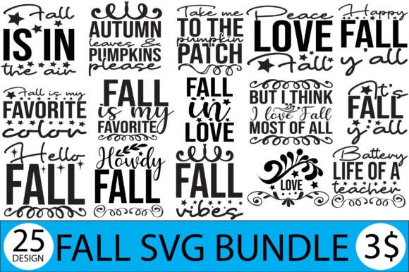 FALL SVG BUNDLE: Perfect for T-Shirt Designs and Graphics