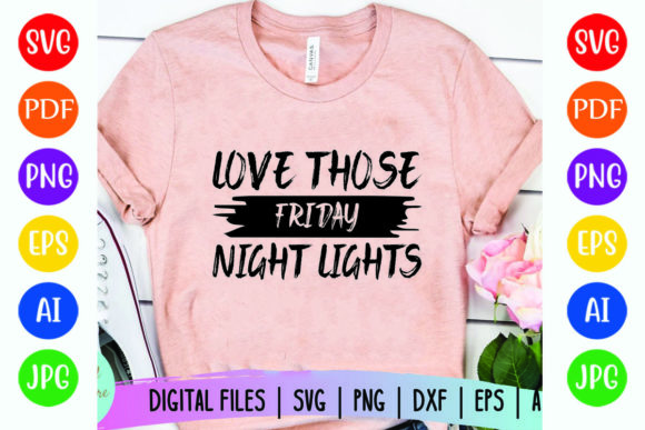 Love Those Friday Night Lights: A Versatile Graphic for T-Shirt Designs & Branding