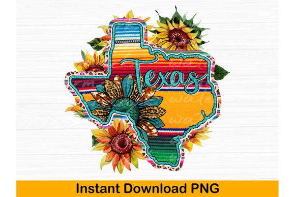 Texas Gemstone Sunflower Design for T-Shirts & Graphics
