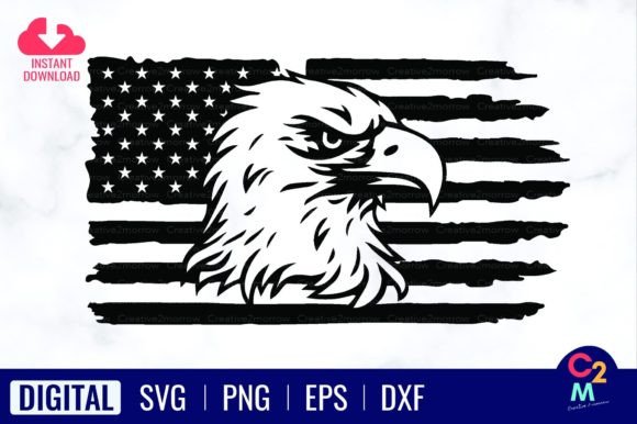 The Eagle American Flag SVG: Bold Graphics for Patriot-themed T-Shirt Designs